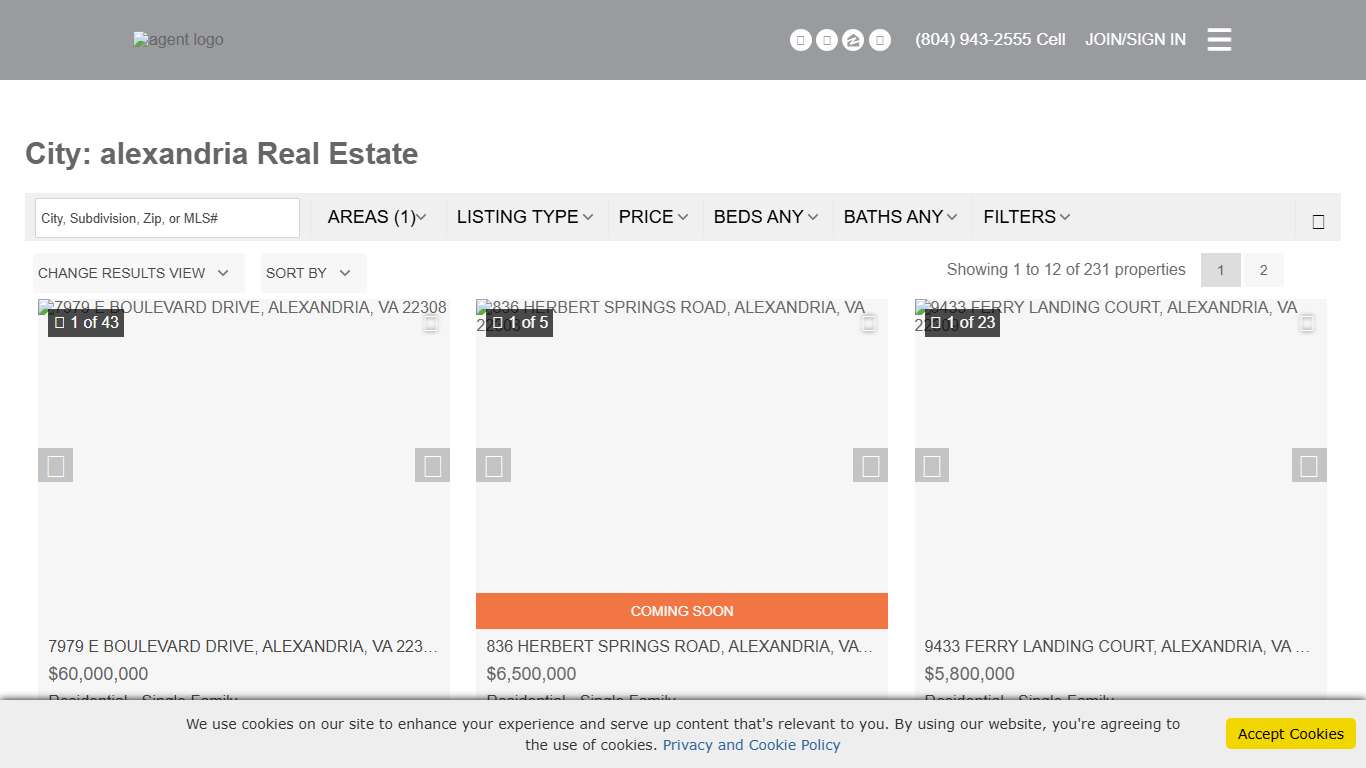 Listings Search Results